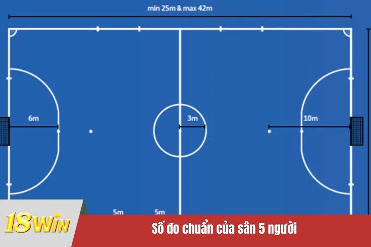 Số đo chuẩn của sân 5 người